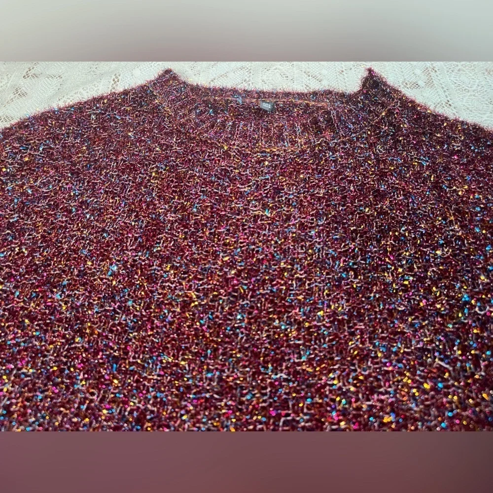 Sparkly Multicolor Holiday Knit Sweater